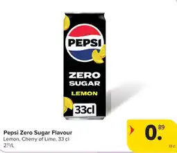 Carrefour Pepsi zero sugar flavour aanbieding