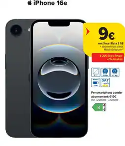 Carrefour Apple iPhone 16e aanbieding