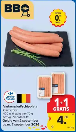 Carrefour Varkens/kalfschipolata aanbieding