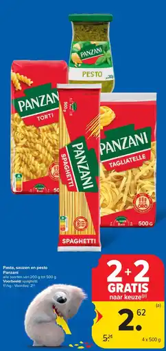 Carrefour Pasta, sauzen en pesto Panzani aanbieding