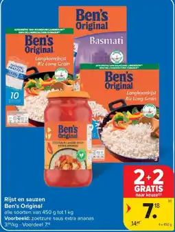 Carrefour Rijst en sauzen Ben's Original aanbieding