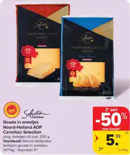 Carrefour Gouda in sneetjes aanbieding