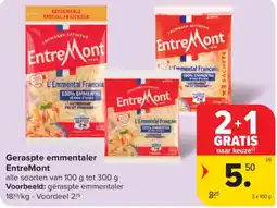 Carrefour Geraspte emmentaler EntreMont aanbieding