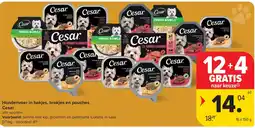 Carrefour Hondenvoer in bakjes, brokjes en pouches Cesar aanbieding