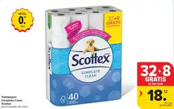 Carrefour Toiletpapier Complete Clean Scottex aanbieding