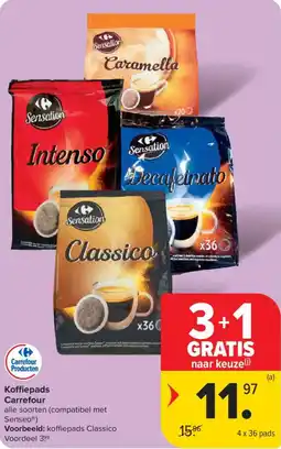 Carrefour Koffiepads Carrefour aanbieding