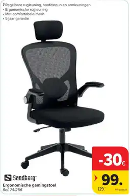 Carrefour Ergonomische gamingstoel aanbieding