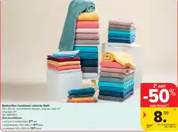 Carrefour Badstoffen handdoek collectie Bath aanbieding