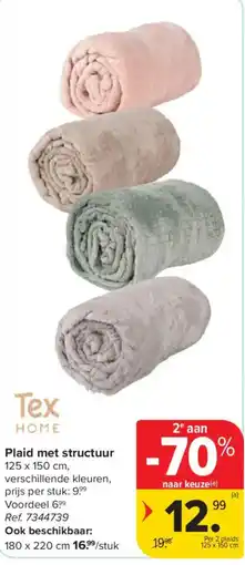 Carrefour Plaid met structuur aanbieding