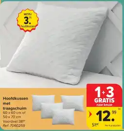 Carrefour Hoofdkussen met Traagschuim aanbieding