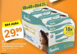 Albert Heijn Pampers aqua soft touch babydoekjes aanbieding