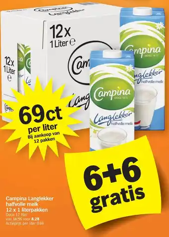 Campina Langlekker halfvolle melk