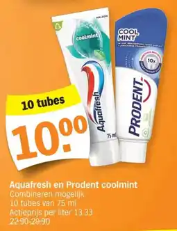 Albert Heijn Aquafresh en Prodent coolmint aanbieding