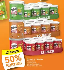 Albert Heijn Pringles 12 x 40 gram aanbieding