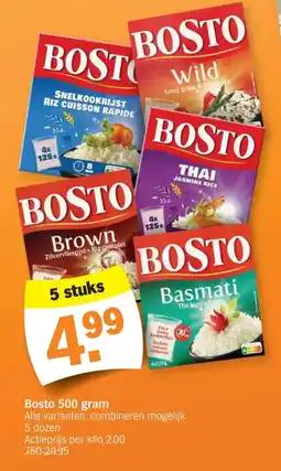 Albert Heijn Bosto rijst aanbieding