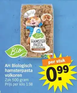 Albert Heijn Ah biologisch hamsterpasta volkoren aanbieding