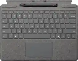 Coolblue Microsoft Surface Pro 13 Inch Type Cover met Slim Pen Platina Azerty aanbieding