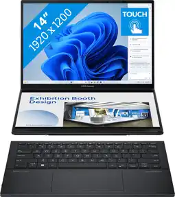 Coolblue ASUS Zenbook Duo OLED Copilot+ PC UX8406CA-QL038W-BE Azerty aanbieding