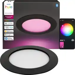Coolblue Philips Hue Inbouwspot Slim - White and Color - 170mm - Zwart aanbieding