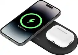 Coolblue Belkin Boost Charge Pro Dual MagSafe et Qi2 Chargeur Sans Fil 15 W aanbieding