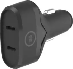 Coolblue BlueBuilt Chargeur de Voiture Power Delivery avec 2 Ports USB-C 45 W Noir aanbieding