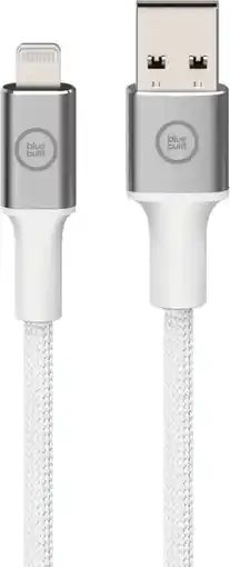 Coolblue BlueBuilt Câble USB-A vers Lightning 3 m Nylon Blanc aanbieding