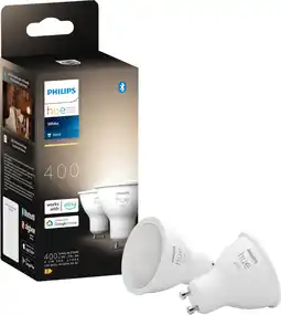 Coolblue Philips Hue White GU10 Lot de 2 aanbieding