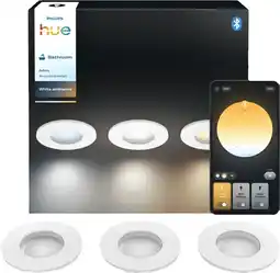 Coolblue Philips Hue Adore Spot Encastré pour Salles de Bain White Ambiance Blanc Lot de 3 aanbieding