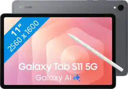Coolblue Samsung Galaxy Tab S11 11 pouces 512 Go Wifi + 5G Gris aanbieding