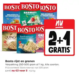 Jumbo Bosto rijst en granen aanbieding