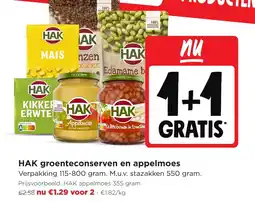 Jumbo HAK groenteconserveren en appelmoes aanbieding