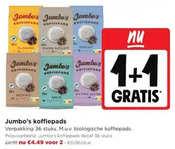 Jumbo Jumbo's koffiepads aanbieding