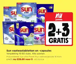 Jumbo Sun vaatwastabletten en -capsules aanbieding