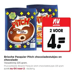 Jumbo Brioche Pasquier Pitch chocoladestukjes en chocolade aanbieding