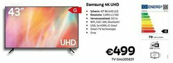 CompuDeals Samsung 4k uhd tv-sa6305829 aanbieding