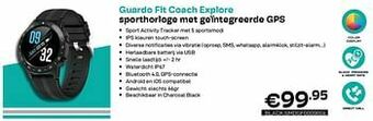 CompuDeals Guardo fit coach explore sporthorloge met geïntegreerde gps black aanbieding