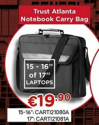 CompuDeals Trust atlanta notebook carry bag aanbieding