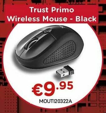 CompuDeals Trust primo wireless mouse - black aanbieding