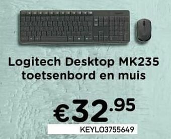 CompuDeals Logitech desktop mk235 toetsenbord en muis aanbieding