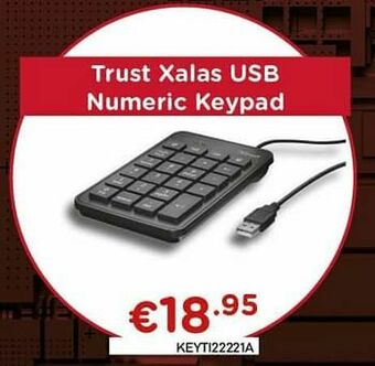 CompuDeals Trust xalas usb numeric keypad aanbieding
