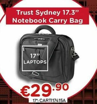 CompuDeals Trust sydney 17.3`` notebook carry bag aanbieding