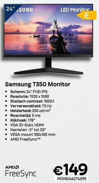 CompuDeals Samsung t350 monitor aanbieding