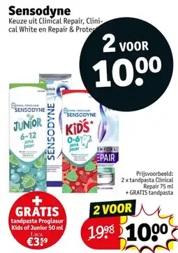Kruidvat Sensodyne tandpasta aanbieding