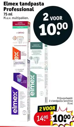 Kruidvat Elmex tandpasta Professional aanbieding