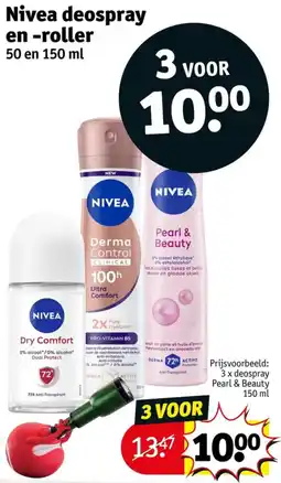 Kruidvat Nivea deospray en -roller aanbieding