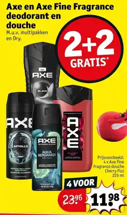 Kruidvat Axe en Axe Fine Fragrance deodorant en douche aanbieding