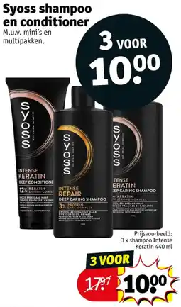 Kruidvat Syoss shampoo en conditioner aanbieding