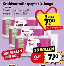 Kruidvat Kruidvat toiletpapier 3-laags aanbieding