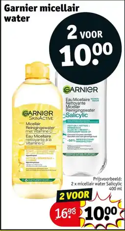 Kruidvat Garnier micellair water aanbieding