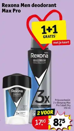 Kruidvat Rexona Men deodorant Max Pro aanbieding